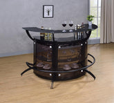 Coaster Dallas Curved Bar Unit Smoke and Black, Set of 3 Model 182135-S3